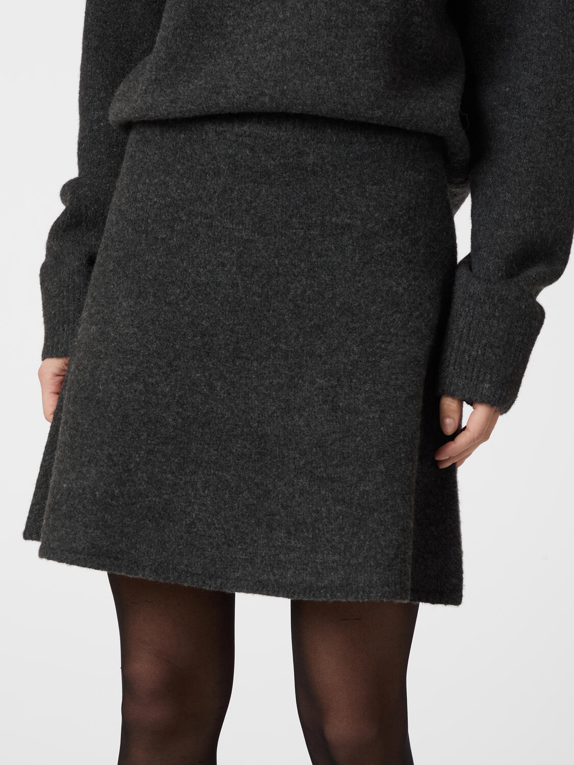 Gisa strikket nederdel - Antracit